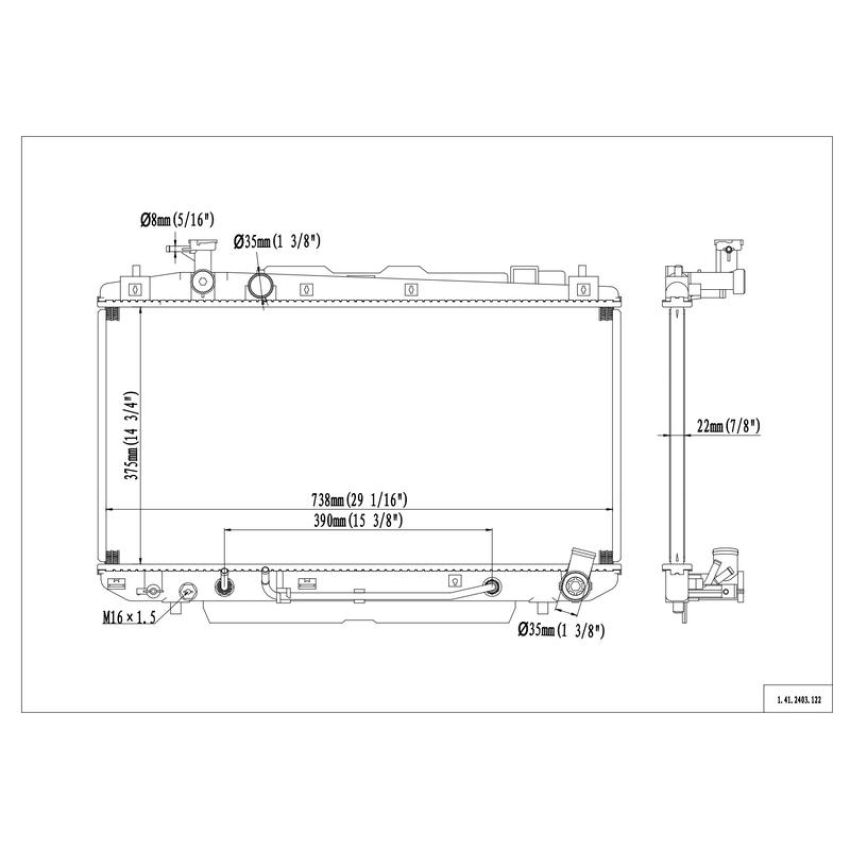Reach International 41-2403 Radiator
