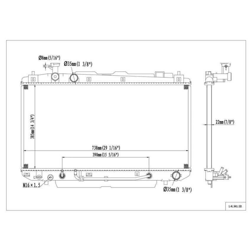 Reach International 41-2411 Radiator
