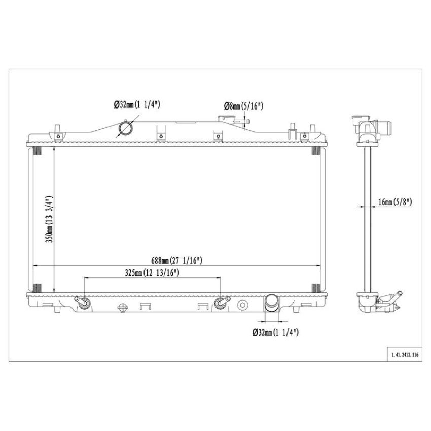 Reach International 41-2412 Radiator