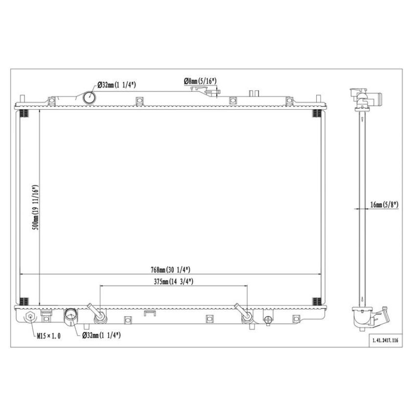 Reach International 41-2417 Radiator