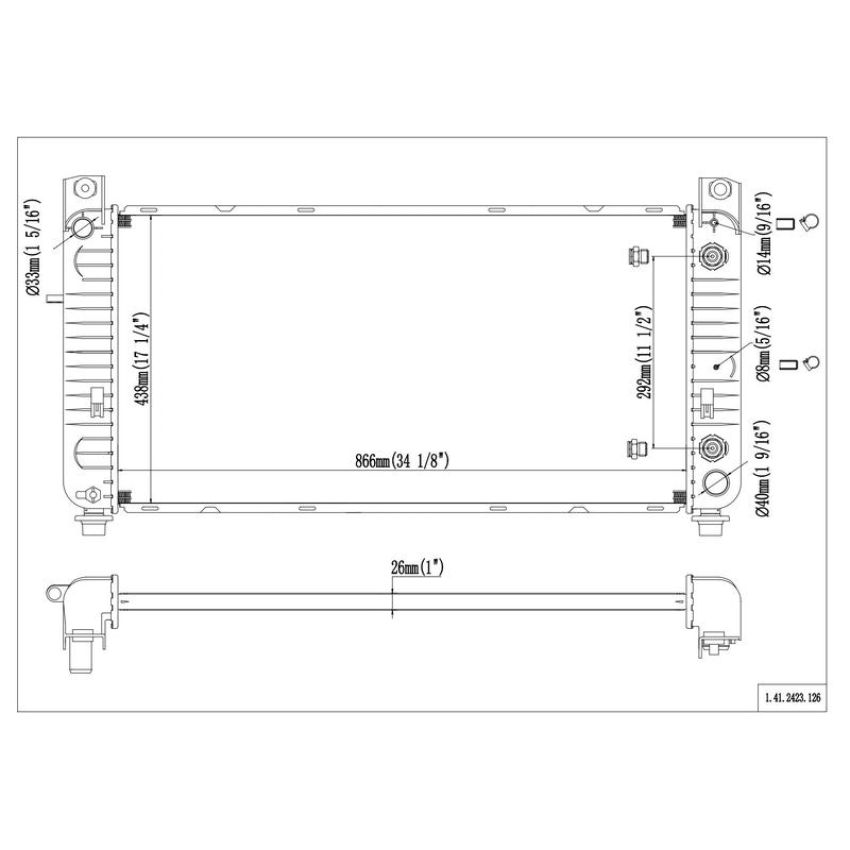 Reach International 41-2423 Radiator