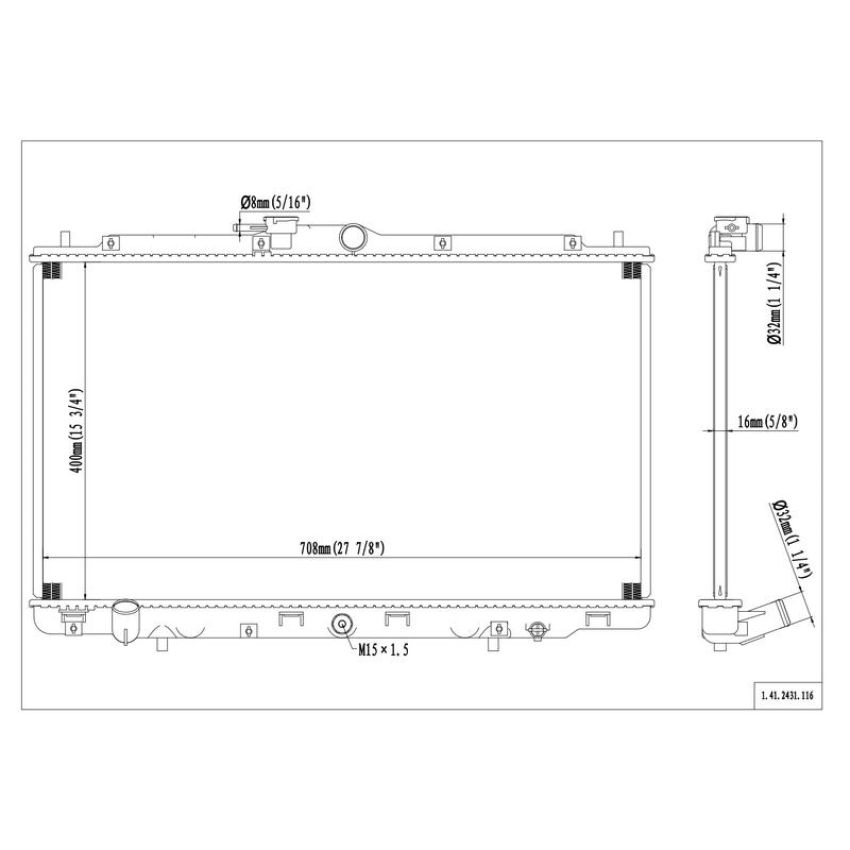 Reach International 41-2431 Radiator