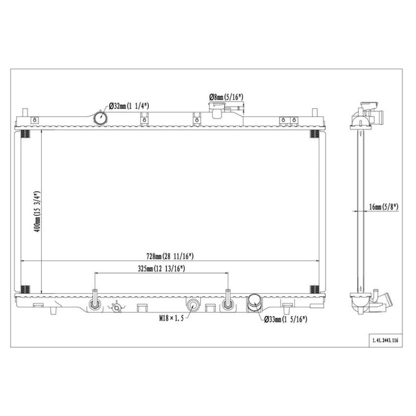 Reach International 41-2443 Radiator