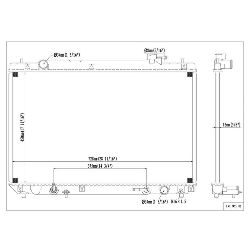Reach International 41-2453 Radiator
