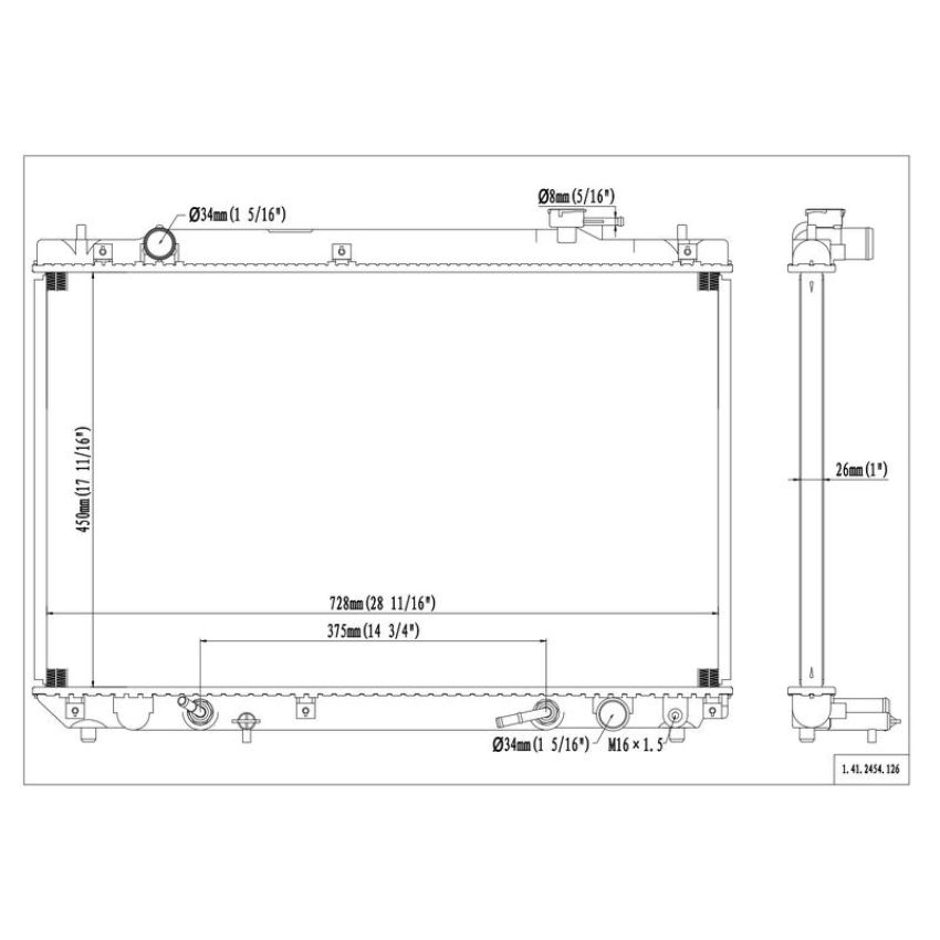 Reach International 41-2454 Radiator