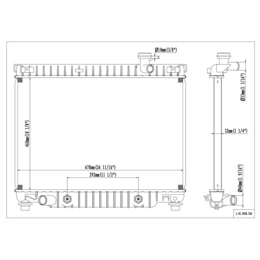 Reach International 41-2458 Radiator