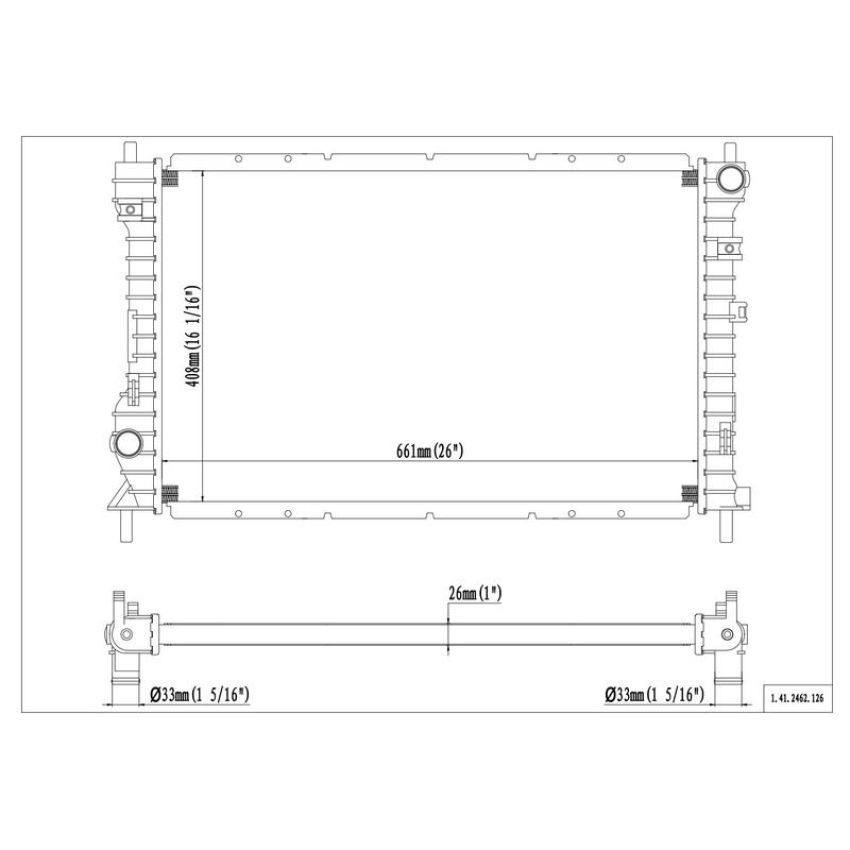 Reach International 41-2462 Radiator