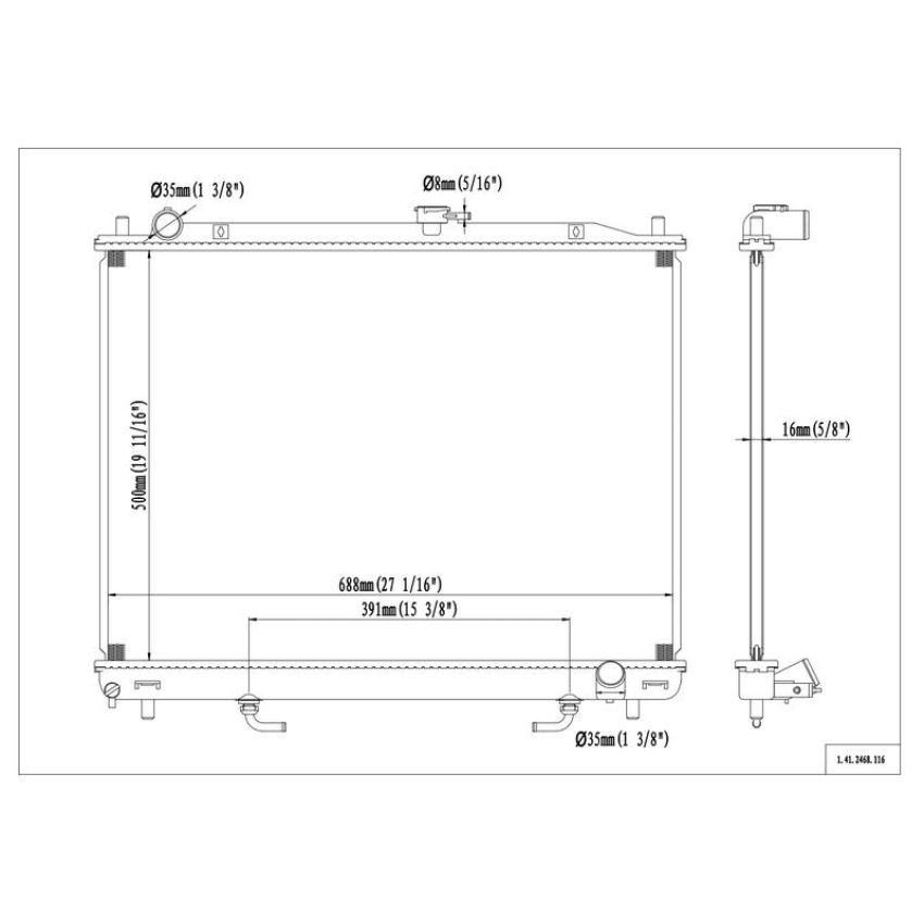 Reach International 41-2468 Radiator