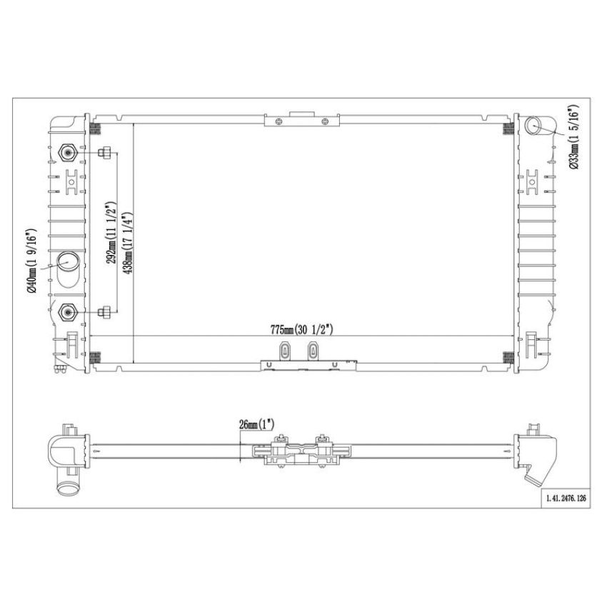 Reach International 41-2476 Radiator