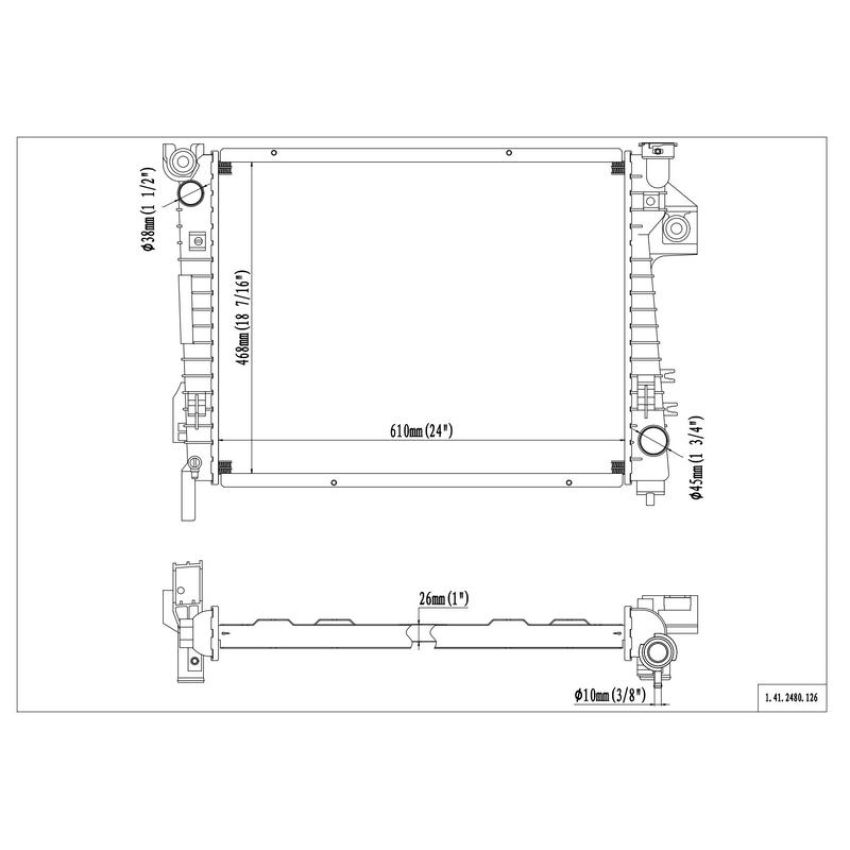 Reach International 41-2480 Radiator