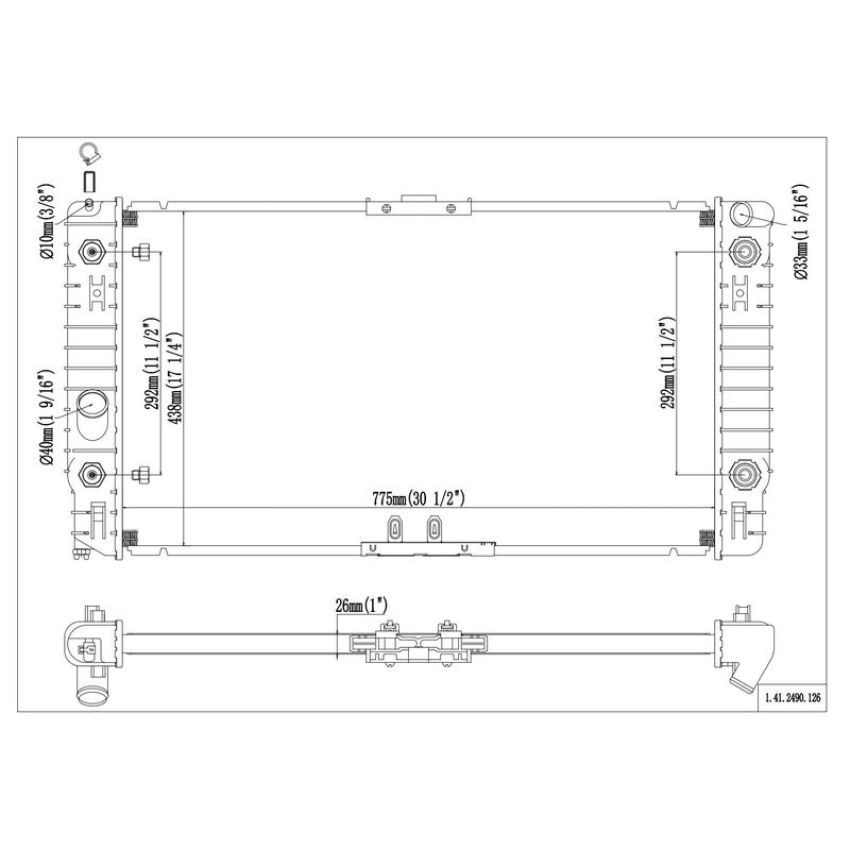 Reach International 41-2490 Radiator