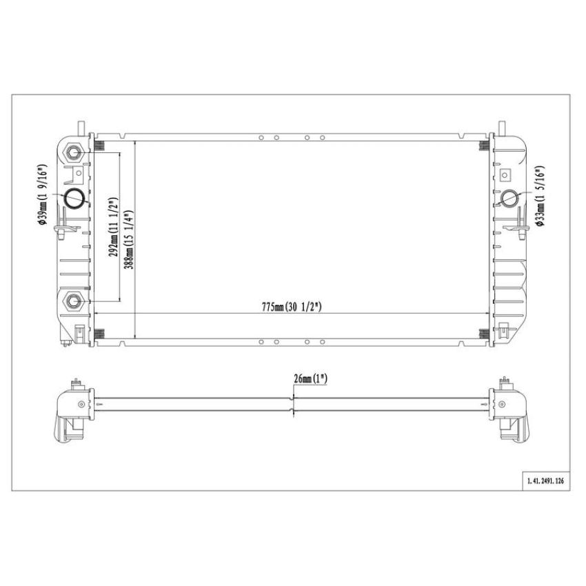 Reach International 41-2491 Radiator