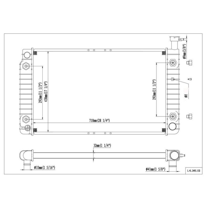 Reach International 41-2493 Radiator