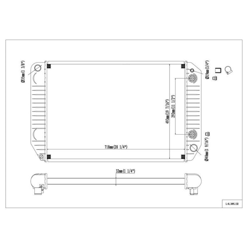 Reach International 41-2495 Radiator