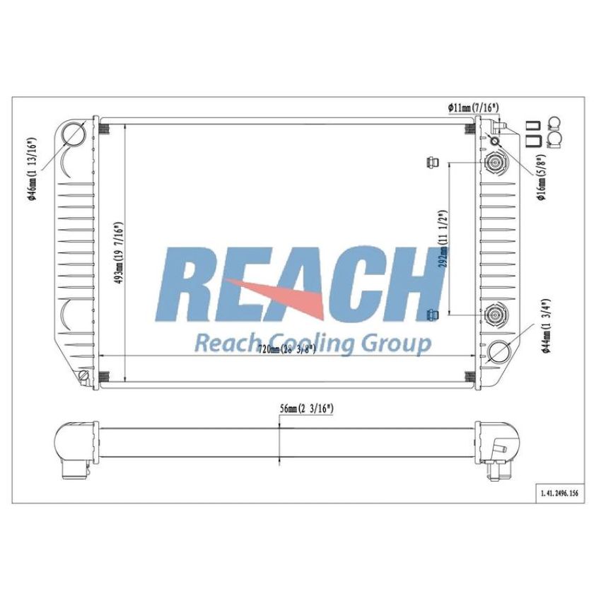 Reach International 41-2496 Radiator