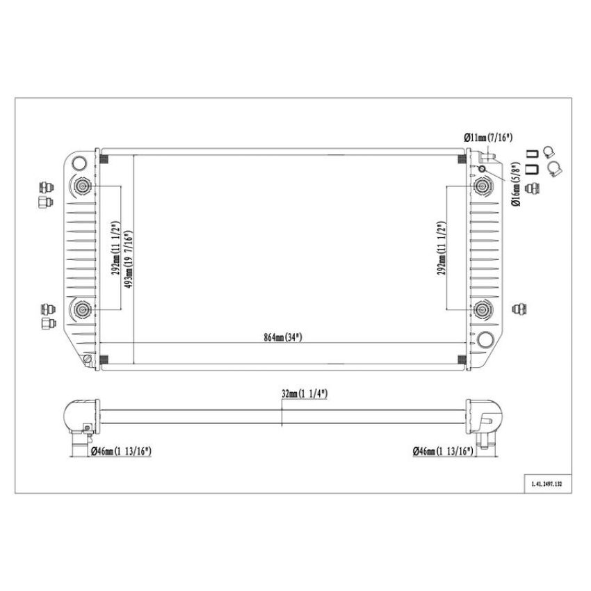 Reach International 41-2497 Radiator