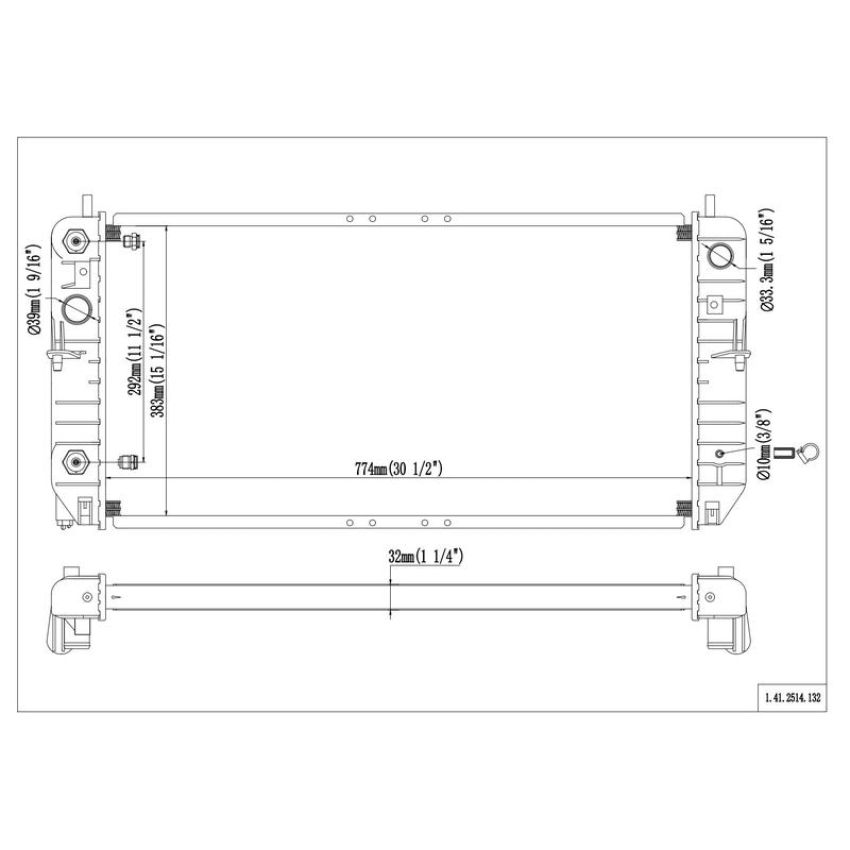 Reach International 41-2514 Radiator