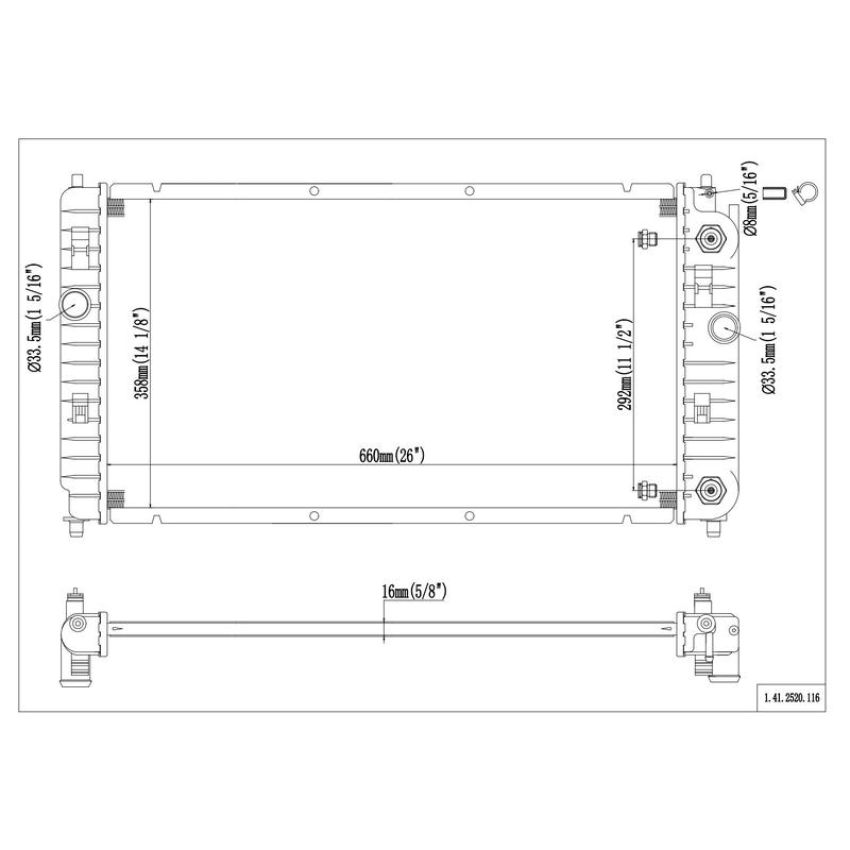 Reach International 41-2520 Radiator
