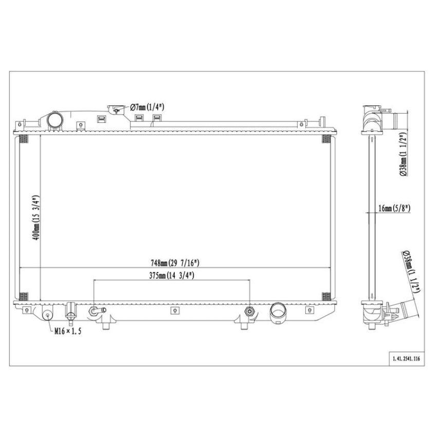 Reach International 41-2541 Radiator