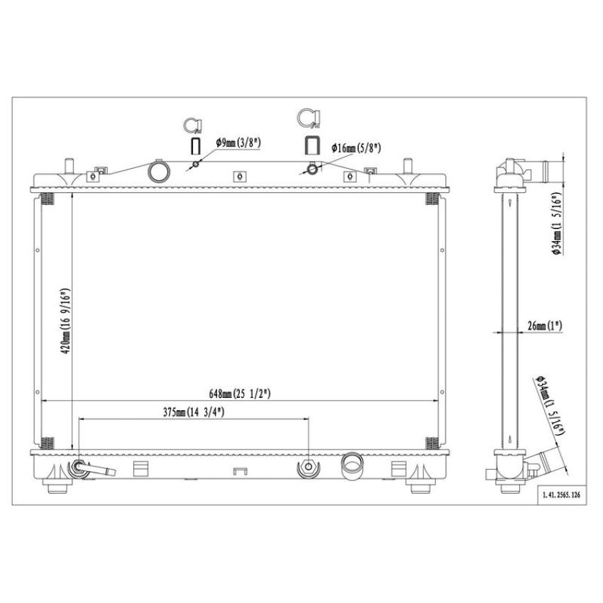 Reach International 41-2565 Radiator