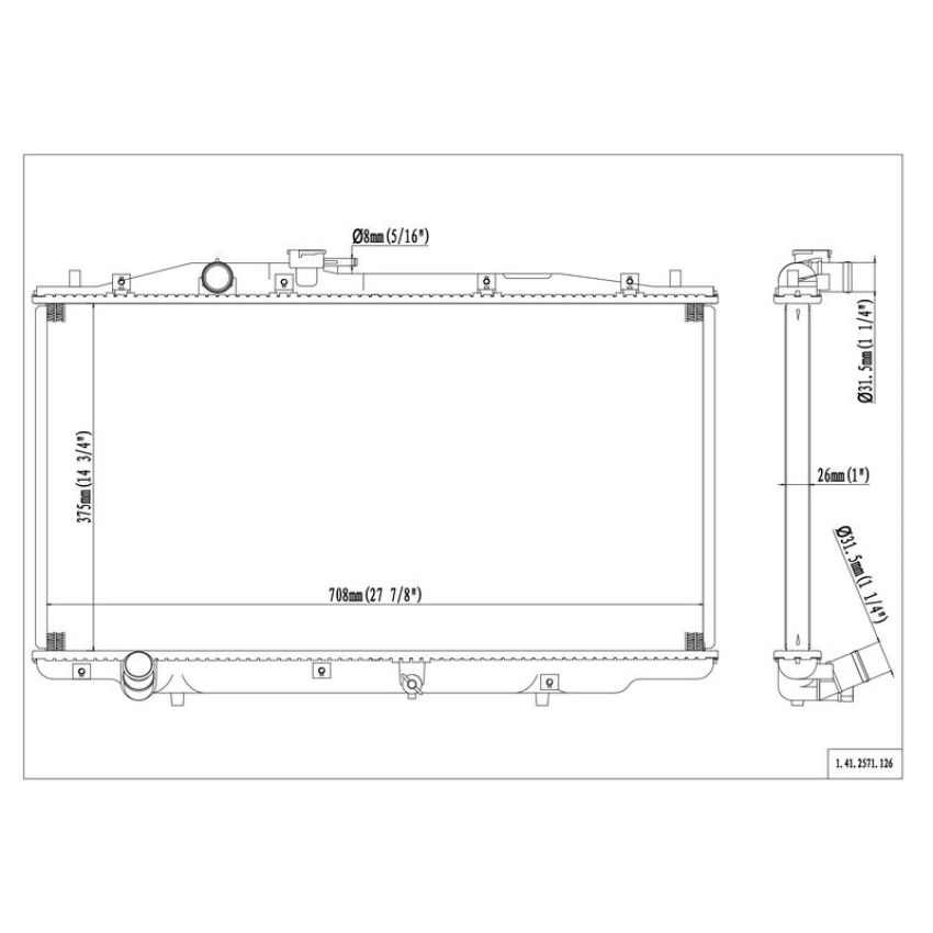 Reach International 41-2571 Radiator