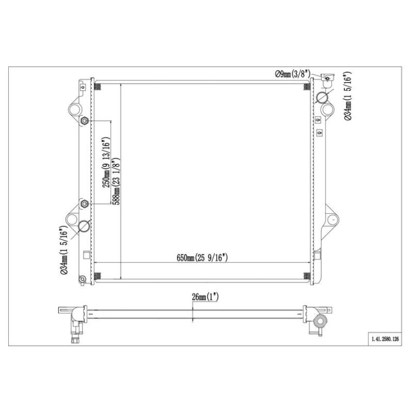 Reach International 41-2580 Radiator