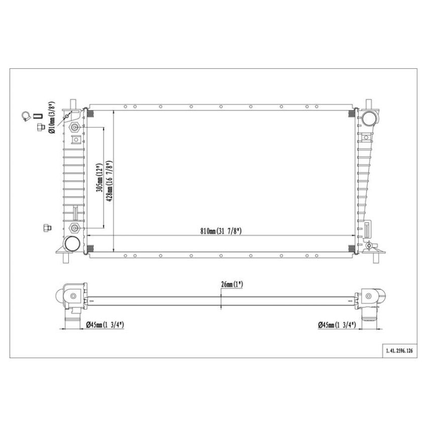 Reach International 41-2596 Radiator