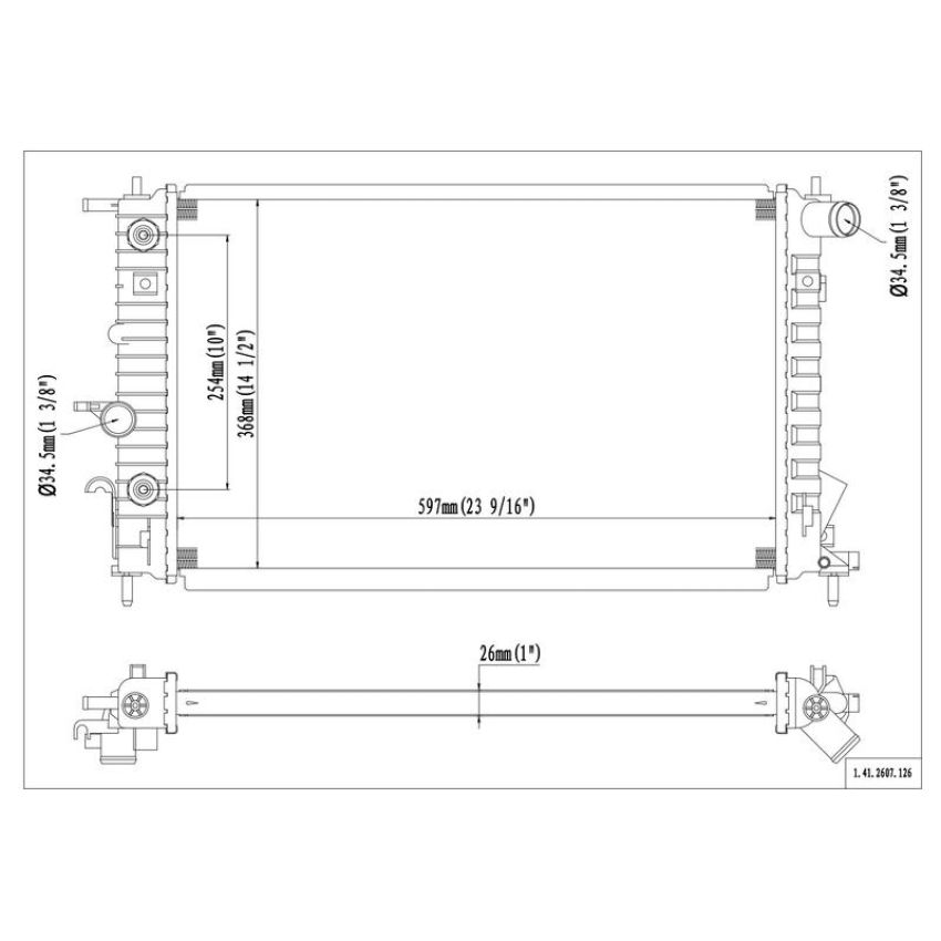 Reach International 41-2607 Radiator