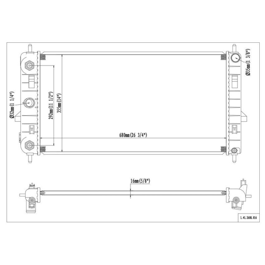 Reach International 41-2608 Radiator