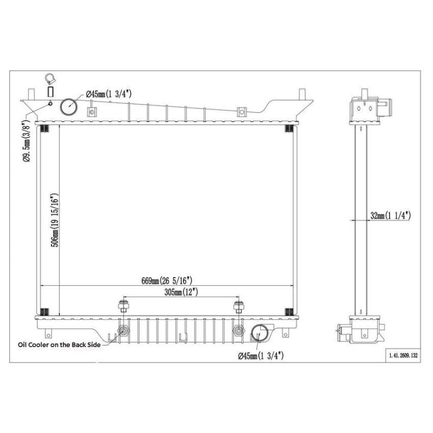 Reach International 41-2609 Radiator