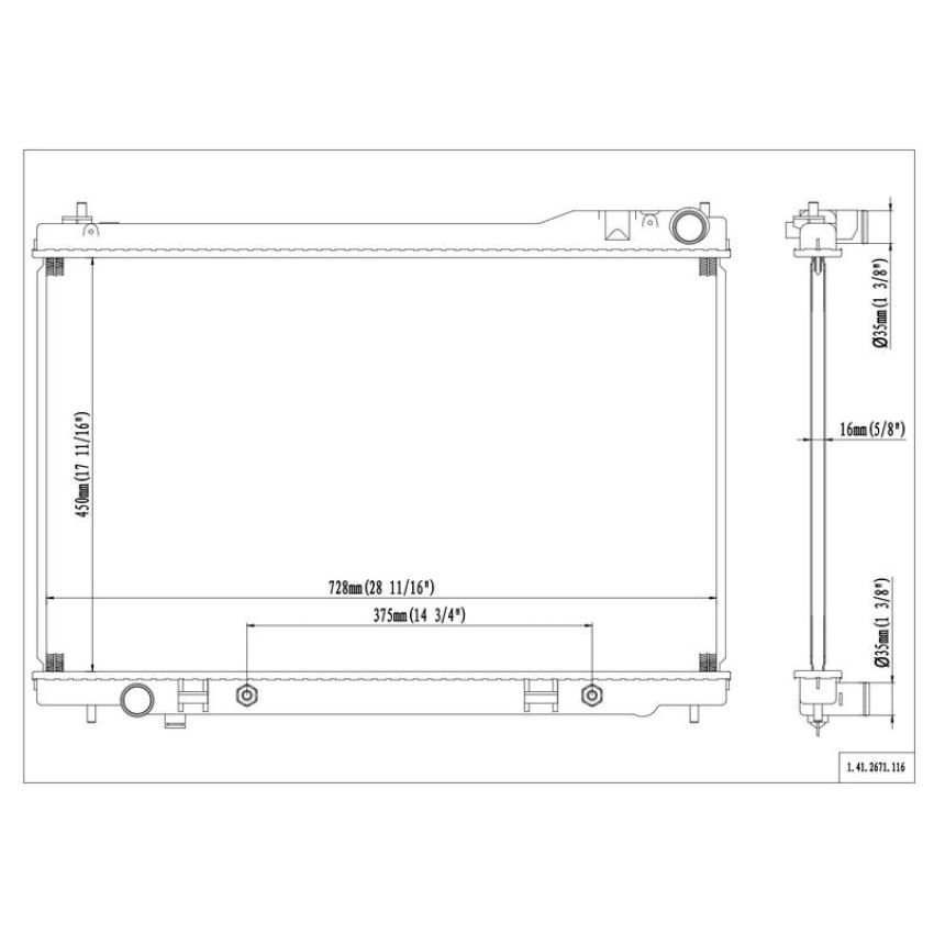 Reach International 41-2671 Radiator