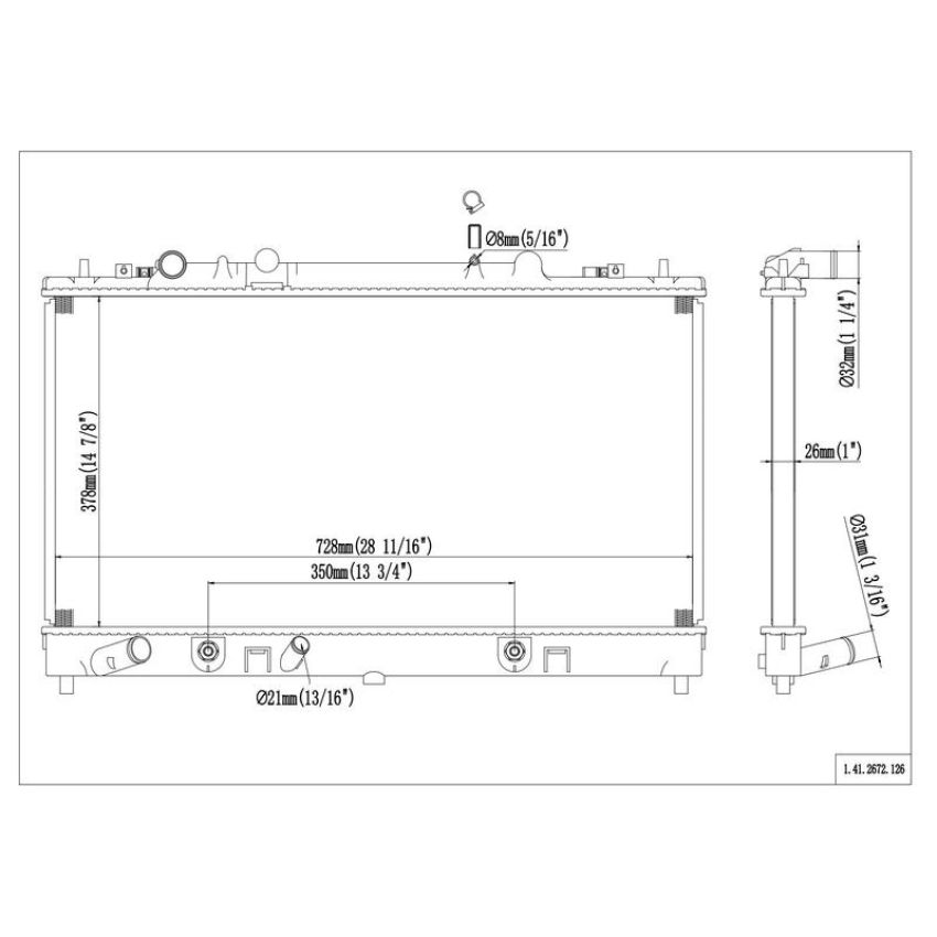 Reach International 41-2672 Radiator