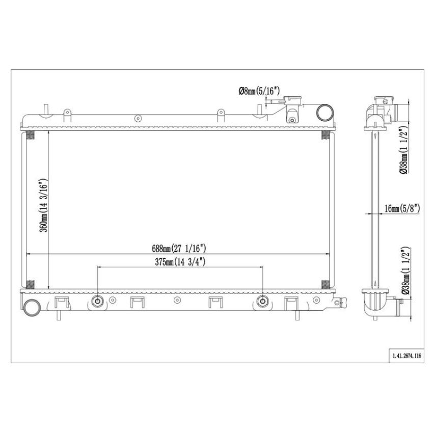 Reach International 41-2674 Radiator