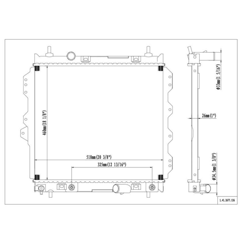 Reach International 41-2677 Radiator