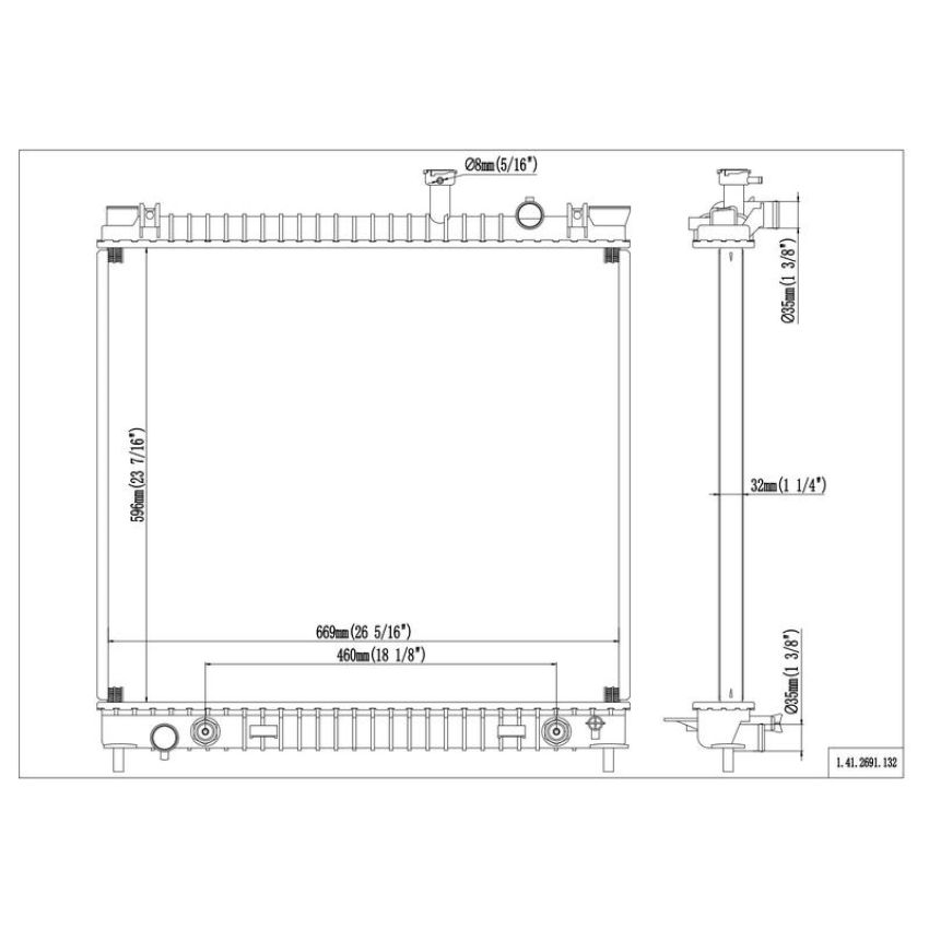 Reach International 41-2691 Radiator