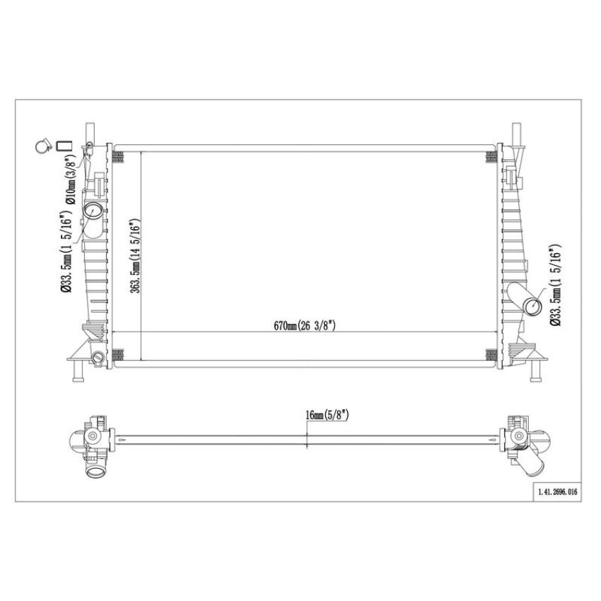 Reach International 41-2696 Radiator