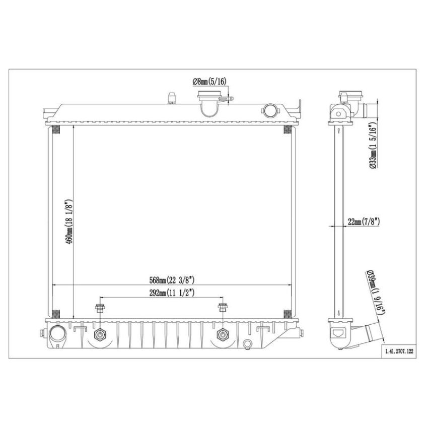 Reach International 41-2707 Radiator