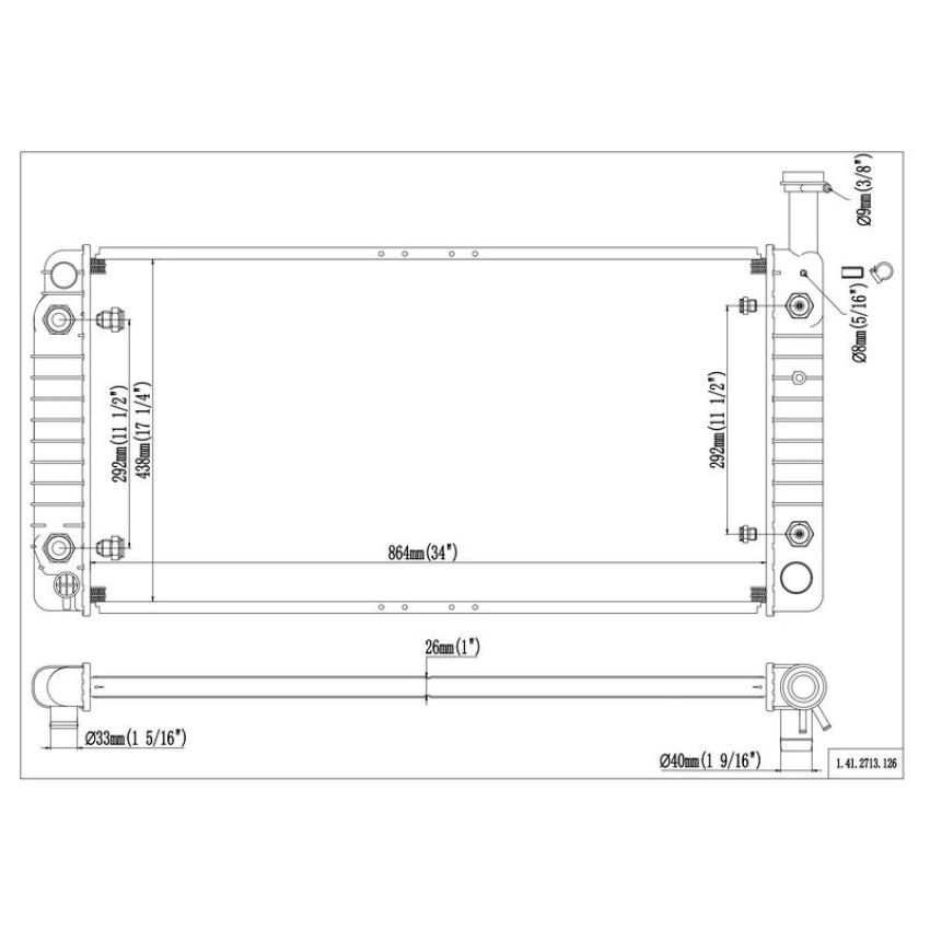 Reach International 41-2713 Radiator