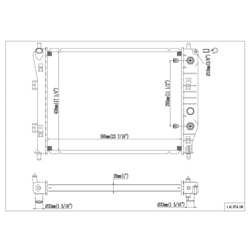 Reach International 41-2714 Radiator