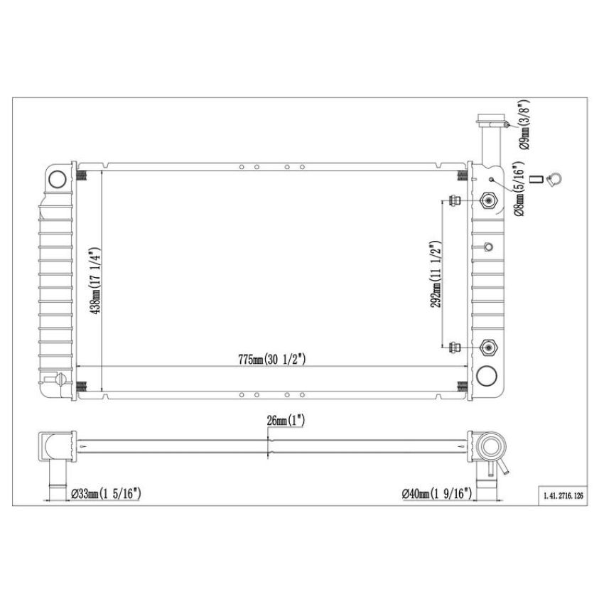 Reach International 41-2716 Radiator