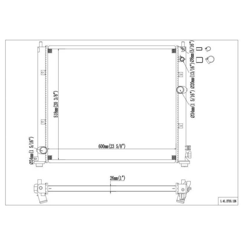 Reach International 41-2733 Radiator
