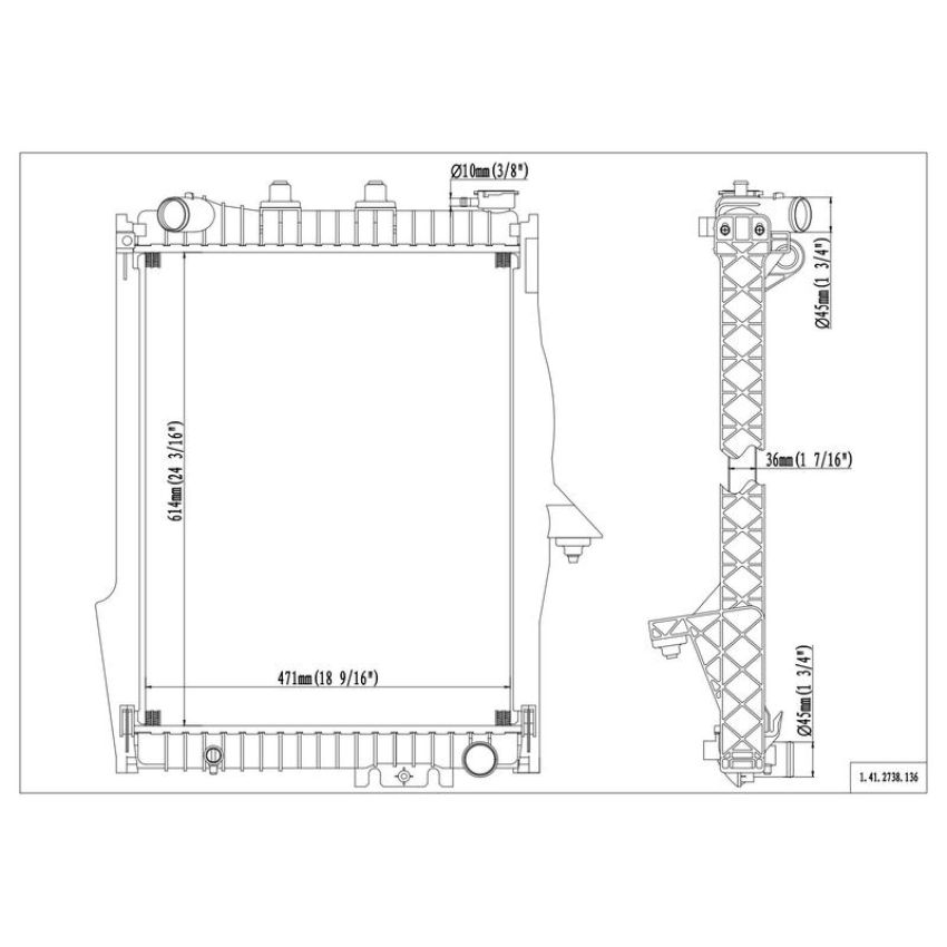 Reach International 41-2738 Radiator
