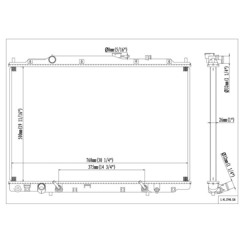 Reach International 41-2740 Radiator