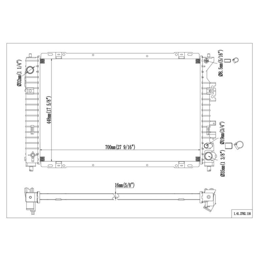 Reach International 41-2762 Radiator