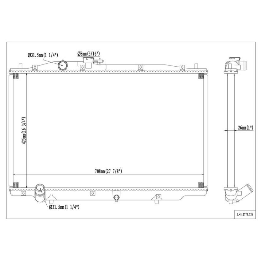 Reach International 41-2773 Radiator