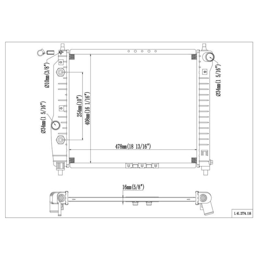 Reach International 41-2774 Radiator