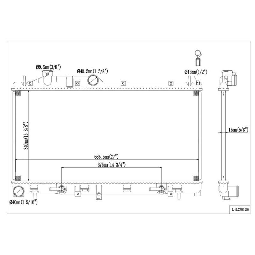 Reach International 41-2778 Radiator