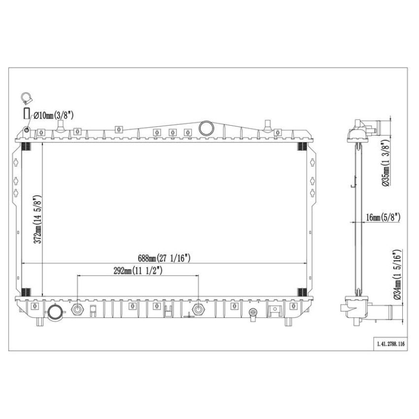 Reach International 41-2788 Radiator