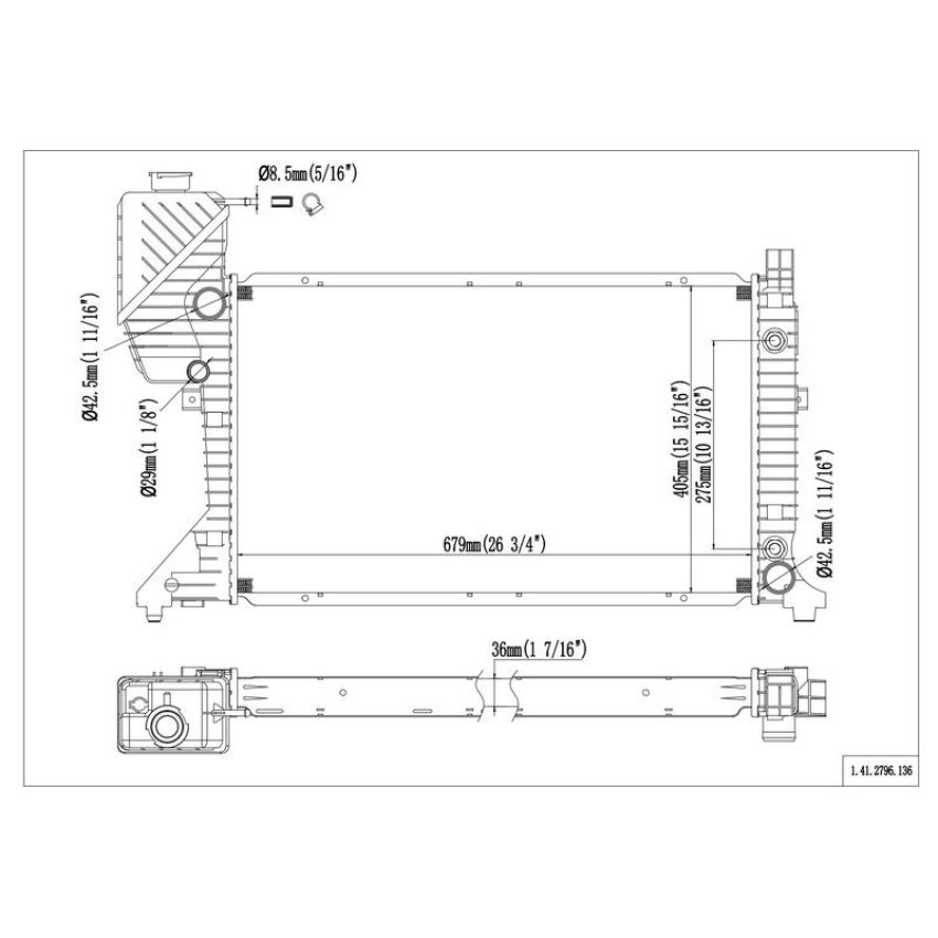 Reach International 41-2796 Radiator