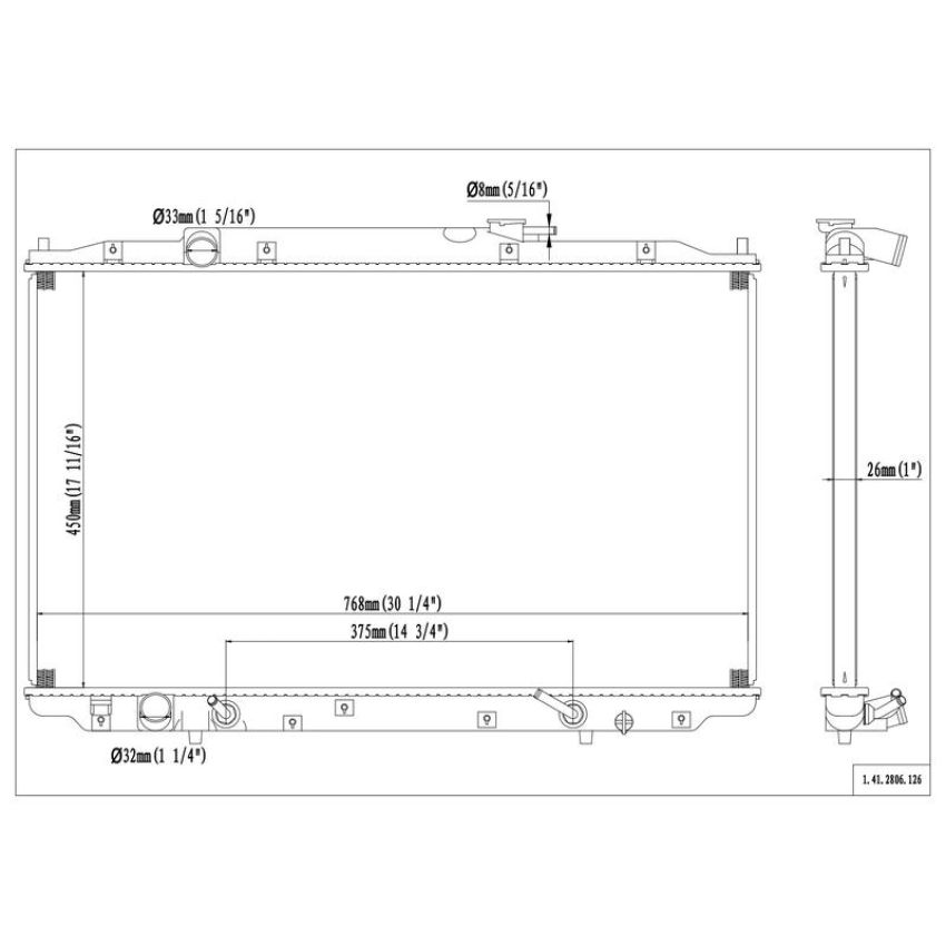 Reach International 41-2806 Radiator